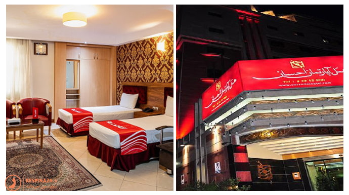 نمای سر در و داخل یک هتل آپارتمان (هتل آپارتمان احسان) 