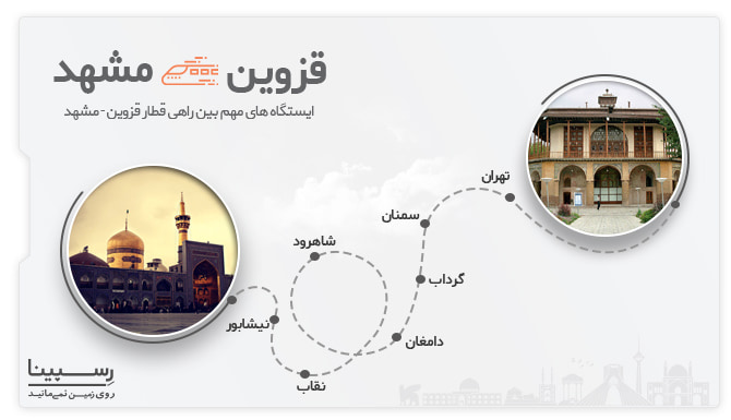 لیست ایستگاه های مهم بین راهی قطار قزوین تهران