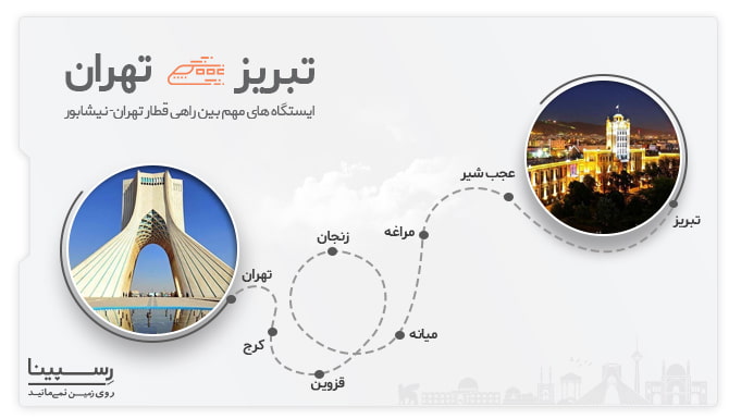 ایستگاه های قطار تبریز تهران