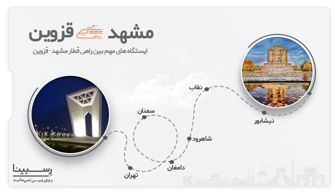 قطار مشهد قزوین - ایستگاه ها