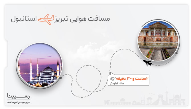 مدت زمان پرواز تبریز استانبول