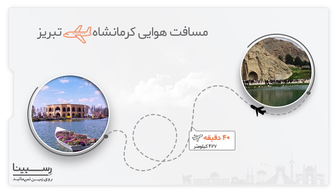 مسیر هوایی کرمانشاه تبریز