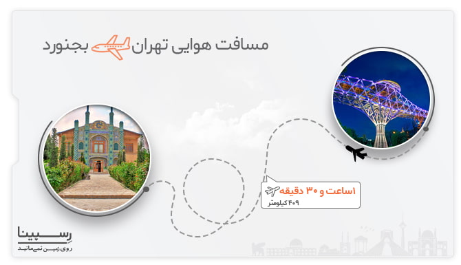 مسیر هوایی پرواز تهران بجنورد پرواز تهران بجنورد