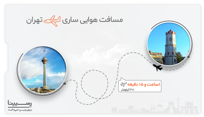 بلیط هواپیما ساری تهران